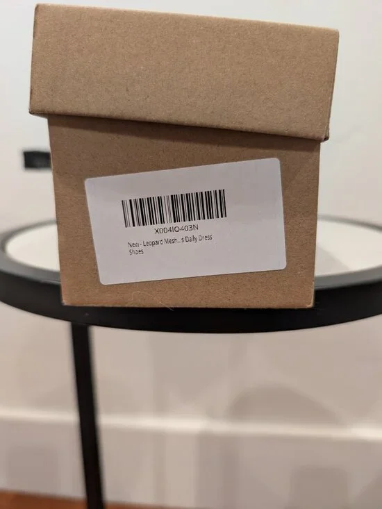 Leopard Mesh Dress Shoe • White Slip‑On • Size 8.5 • NIB - Picture 3 of 3